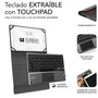 Subblim Keytab Pro Funda con Teclado Bluetooth y Touchpad, 9,6-10,8 pulgadas, Negra
